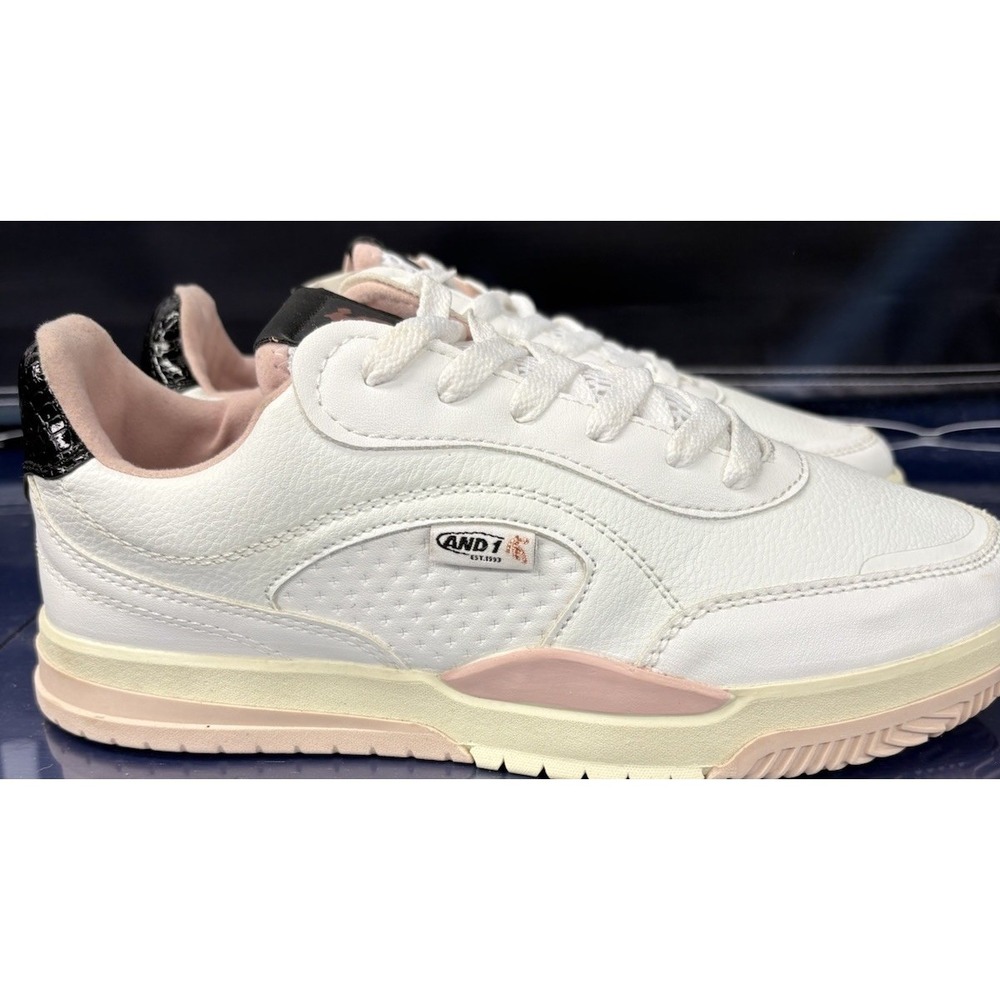 AND1 Pink And White Sneakers Size 7 Womens